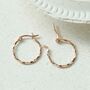 Sterling Silver Twisted Hoops, thumbnail 6 of 9