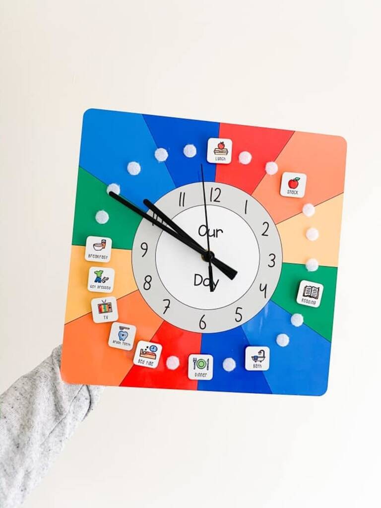 Kids Personalised Routine Clock By Craftly Ltd
