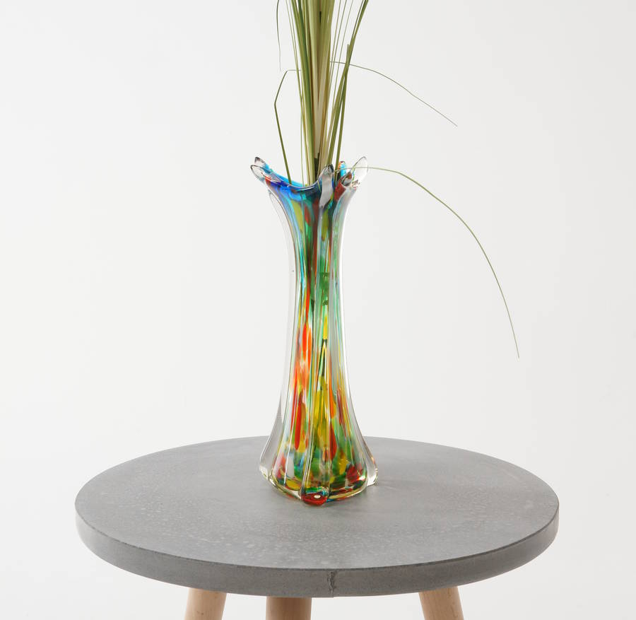 Multi Colour Glass Vase By Iamia