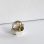 Brass And Sterling Silver Labradorite And Pearl Ring, thumbnail 4 of 7