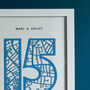 Personalised House Number Map Papercut, thumbnail 3 of 4