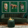 Set Of Three Custom Colour Prints Animals Wearing Shoes, thumbnail 5 of 12