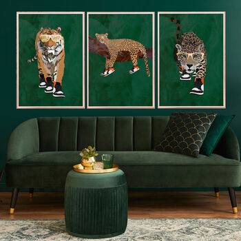 Set Of Three Custom Colour Prints Animals Wearing Shoes, 5 of 12