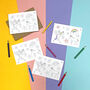 Colour In Unicorn Notecards, thumbnail 1 of 2