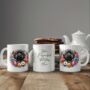 Personalised Black Cockapoo Floral Summer Dog Wreath Gift Keepsake Mug, thumbnail 2 of 2