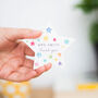 Teacher Thank You Rainbow Star Magnet Personalised, thumbnail 1 of 1