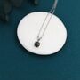 Tiny Black Opal Pendant Necklace In Sterling Silver, thumbnail 5 of 12