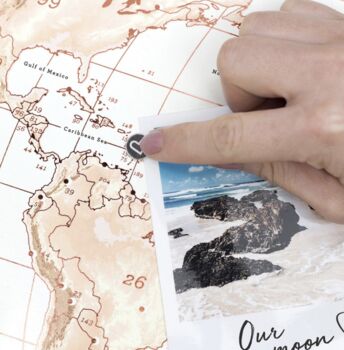 Copper Magnet Board World Map Poster, 3 of 4