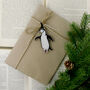 Chinstrap Penguin Wooden Hanging Decoration, thumbnail 3 of 10