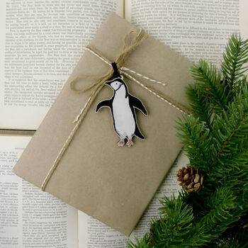 Chinstrap Penguin Wooden Hanging Decoration, 3 of 10
