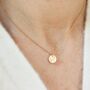 Hammered Disc Pendant Chain In Gold Filled, thumbnail 1 of 5