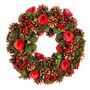 Deluxe Crimson Rose Indoor Wreath, thumbnail 2 of 5