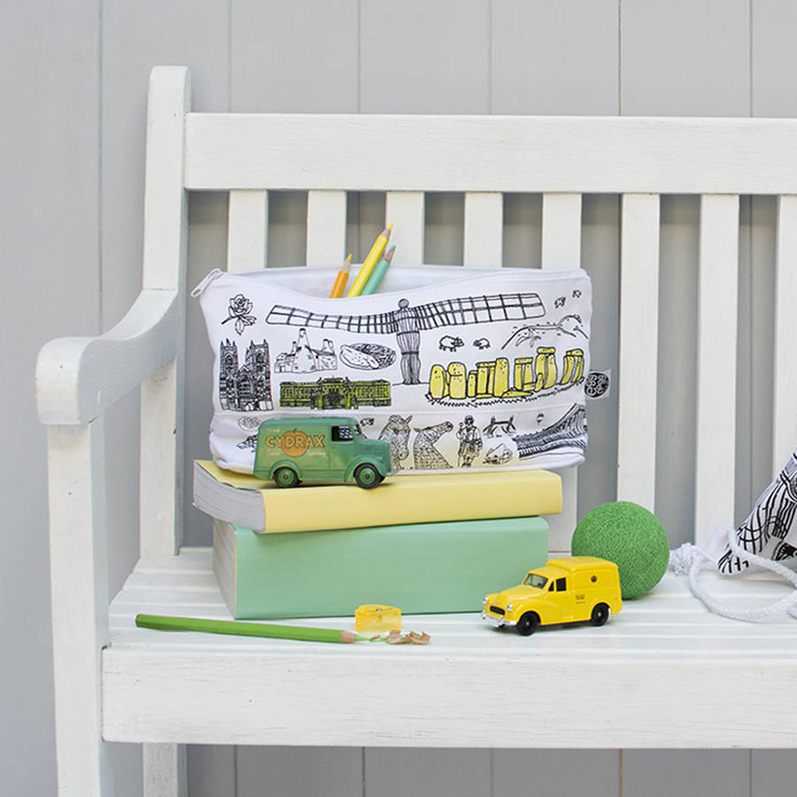 Image of Colour In Make Up Bag With Fabric Pens