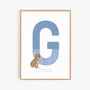 Personalised Children's Initial And Pet Print, thumbnail 5 of 7