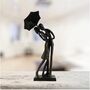 Umbrella Couple Courting Iron Figurine 21cm, thumbnail 4 of 10
