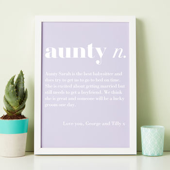 Auntie Gift Personalised Auntie Definition Print, 3 of 4