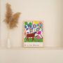 H Is For Horse Art Print Painted Collage Poster, thumbnail 1 of 2
