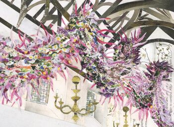 Cotehele Christmas Garland, Art Print Cornwall, 2 of 3