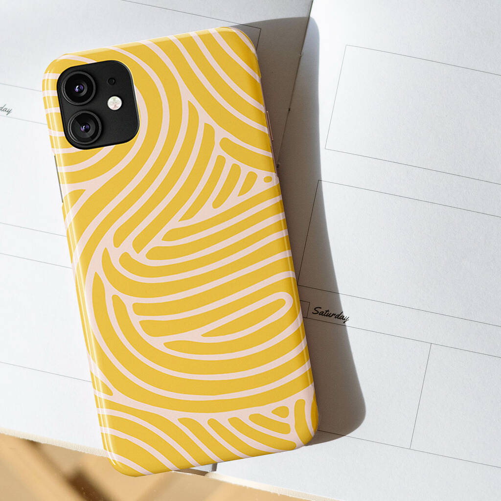 Abstract Noodle Print Phone Case, More Colours, 1 of 4