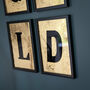 Personalised Handmade Gold Marbled Letters On Glass, thumbnail 2 of 5