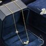 Sterling Silver Tiny Hydrangea Bouquet Cz Necklace, thumbnail 1 of 11