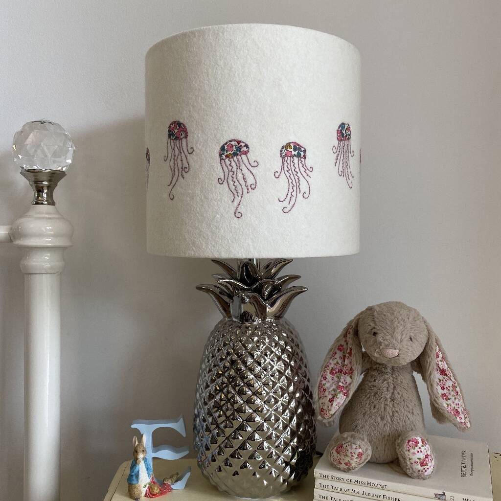 Jellyfish Embroidered Lampshade By Melody Ryder Designs