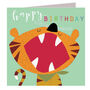 Laser Cut Tiger Birthday Card, thumbnail 2 of 5