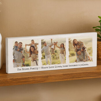 Anniversary Gifts For Couples Photo Mantel Block, 3 of 5