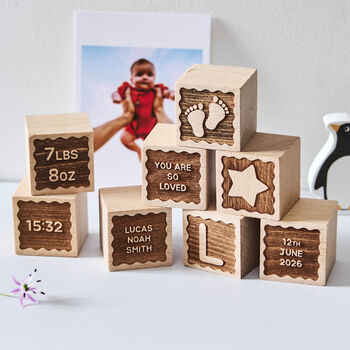 New Baby Gift Keepsake Building Block, 8 of 10