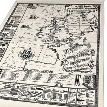 Shipping Forecast Map Tea Towel, 4 of 8