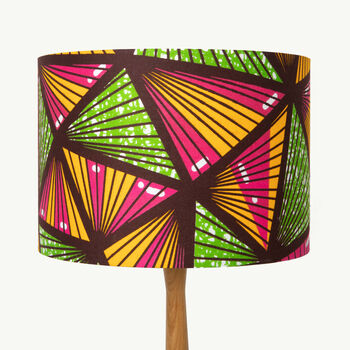 African Wax Print Geometric Lamp Shades, 3 of 12