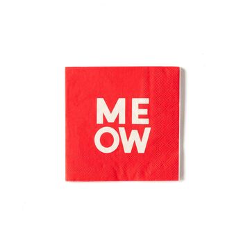Cat Party Meow Paper Napkins X 25, 2 of 2