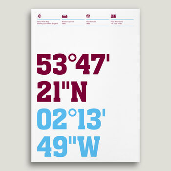 Burnley Stadium Football Posters And Prints, 2 of 5