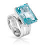 Sterling Silver Vermeil Blue Topaz Cocktail Ring Pietra, thumbnail 1 of 3