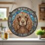 Cocker Spaniel Chocolate Stained Glass Effect Suncatcher, thumbnail 5 of 6