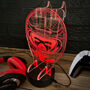 Personalised Racing Helmet Neon Light Up Gaming Headphone Stand, thumbnail 3 of 5