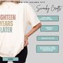 Personalised 18th Birthday For Her Funny T Shirt Eighteen Years Later Comfort Colours Unisex T Shirt, thumbnail 7 of 12
