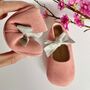 Rosa Ribbon Suede Baby Shoes With Keepsake Box, thumbnail 5 of 5