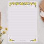 A5 Letter Writing Paper With Lemon Botanical Border, thumbnail 1 of 4