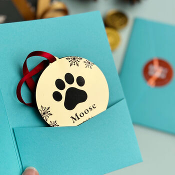 Personalised Dog/Cat Paw Print Christmas Decoration, 4 of 4