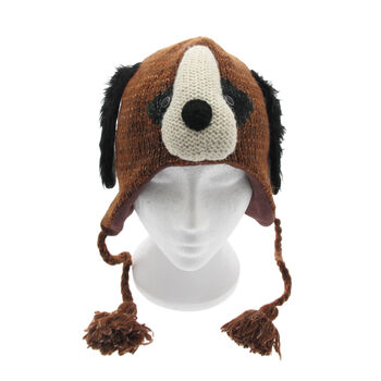 Dog Hand Knitted Woollen Animal Hat, 2 of 6