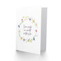 Wildflower Wreath Worth Melting For Anniversary Wedding Card, thumbnail 2 of 6