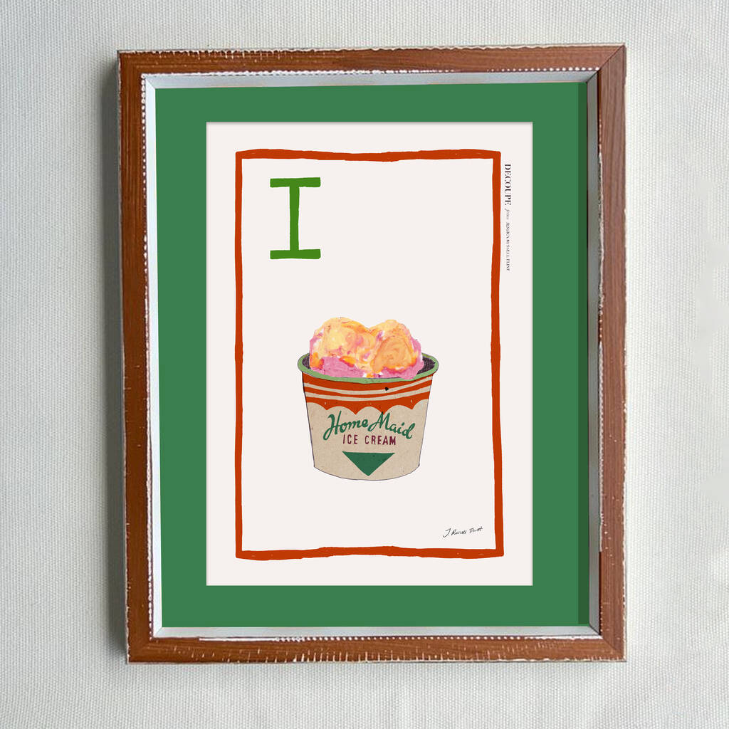 'I'' For Ice Cream Alphabet Limited Edition Print, 1 of 6