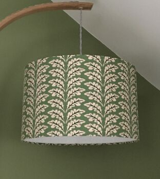 Woodcote Forest Green Botanical Drum Lampshades, 4 of 8