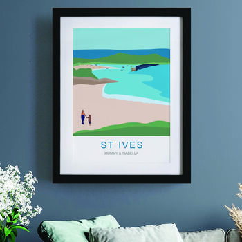 Personalised St Ives Beach Family Art, 7 of 9