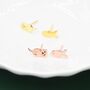 Sterling Silver Mismatched Otter And Fish Stud Earrings, thumbnail 6 of 12
