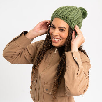 Pompom Hat Crochet Kit, 4 of 12