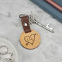 Personalised Carved Heart Keyring For Couples, thumbnail 1 of 4