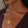 Octagon Gold Coin Necklace In 18 K Gold Plated Sterling Silver, thumbnail 7 of 7