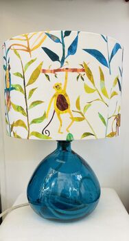 Aqua Blue 29cm Recycled Glass Table Lamp, 3 of 4